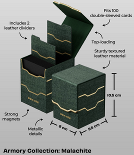 Gatherers Tavern - Domaru Armory Vertex Malachite Deck Box 100+