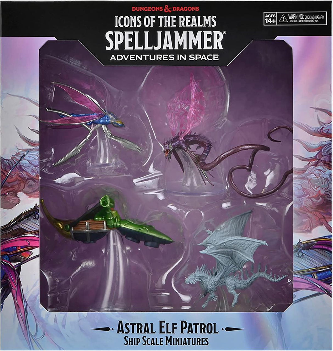 WizKids - D&D Icons of the Realms 96179 - Spelljammer Ship Scale Astral Elf Patrol