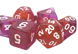 Old School Dice - Galaxy: Cherry Pie Sky RPG Dice Set