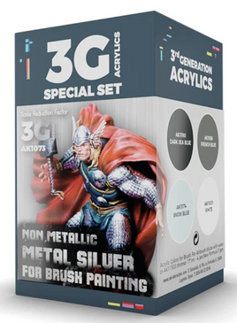 AK Interactive - 3Gen Acrylics Special Set: Non-Metallic Metal Silver