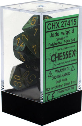 Chessex - 27415 - Scarab Jade/gold Polyhedral 7-Dice Set