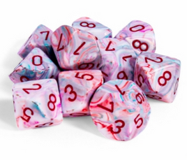 Chessex 27339 - Festive Pop Art/red d10 Set (10 Count)