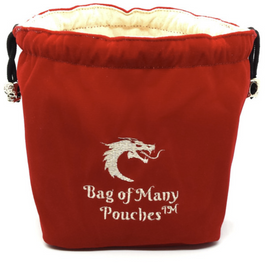 Old School Dice - Bag of Many Pouches Dice Bag - Red