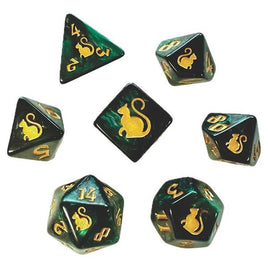 Black Oak - Dice - Kitty Clacks: Loki 7-Dice RPG Set