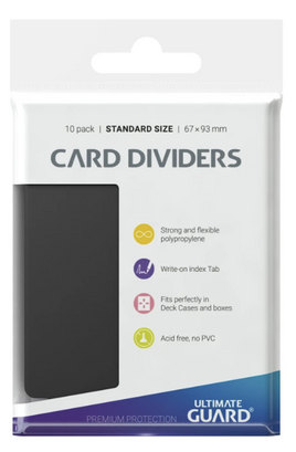 Ultimate Guard - Card Dividers - Black STD Size 10ct