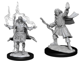 WizKids 90262 - Pathfinder Battles Deep Cuts - Male Elf Sorcerer Unpainted Minis 2pc