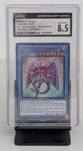 Graded Yu-Gi-Oh - Nekroz of Gungnir UR 1st Ed CGC 8.5 NM/MINT+