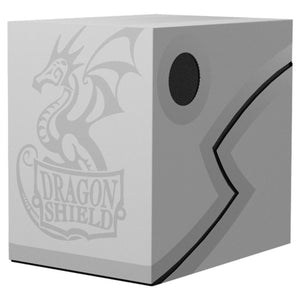 Dragon Shield - Deck Box - Double Shell Ashen White & Black 150