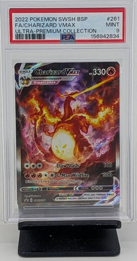 Graded Pokemon - Charizard VMAX FA #SWSH261 PSA 9 MINT