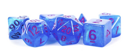 Fanroll - Stardust: Blue with Purple Numbers RPG Dice Set