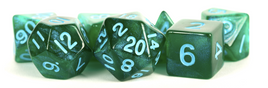Fanroll - Stardust: Green with Blue RPG Dice Set