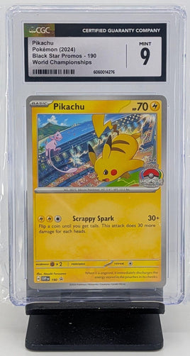 Graded Pokemon - Pikachu #190 Black Star CGC 9 MINT