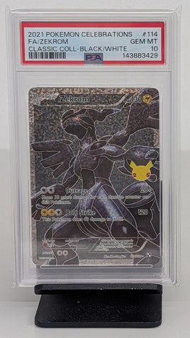 Graded Pokemon - Zekrom Black/White FA #114 PSA 10 GEM MT