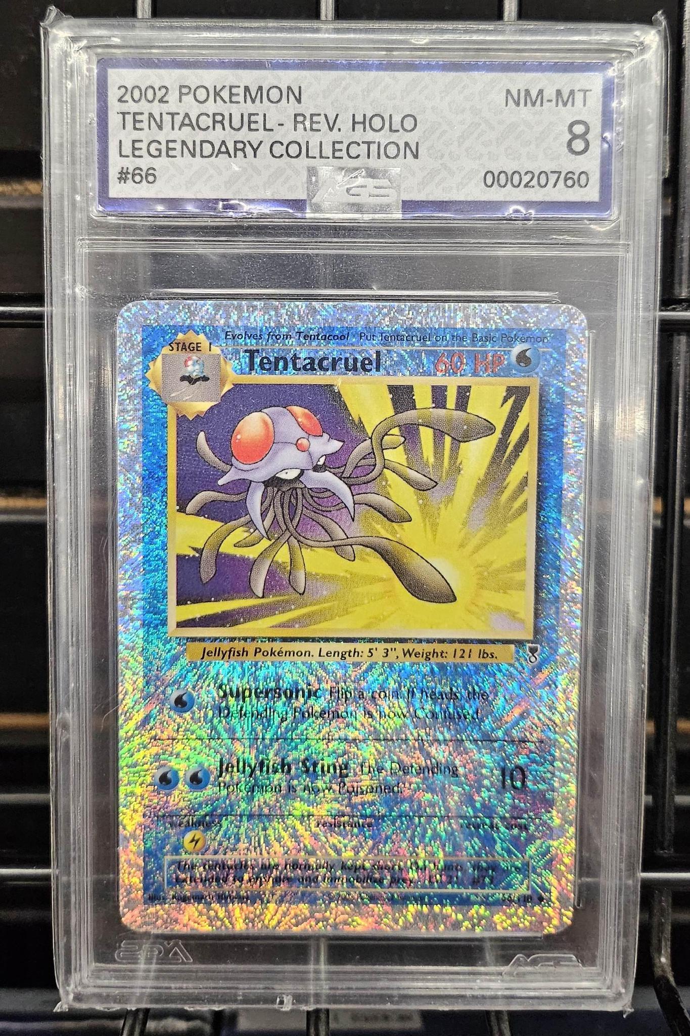 Graded Card - Pokemon - Tentacruel Rev Holo #66 AGS 8 NM-MT| Gamers N Geeks Graded Card - Pokemon - Tentacruel Rev Holo #66 AGS 8 NM-MT| Gamers N Geeks