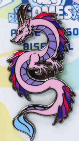Foam Brain Games Enamel Pin - Pride Dragon: Bisexual
