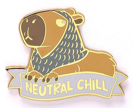 Hymgho Enamel Pin - Alternative Alignments Neutral Chill Capybara