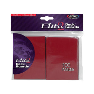BCW - Sleeves - Elite 2 Matte STD 100ct - Red