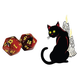 Black Oak - Dice - Kitty Clacks: Lucipurr 7-Dice RPG Set