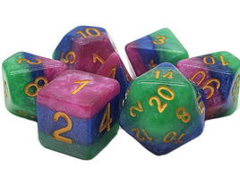 Old School Dice - Gradients: Jester's Court RPG Dice Set