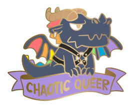 Hymgho Enamel Pin - Alternative Alignments Chaotic Queer