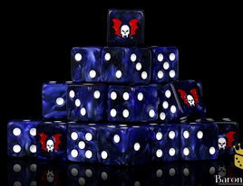 Baron of Dice - Claws of Midnight 16mm Square Corner d6 Set