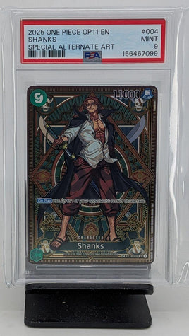Graded One Piece - Shanks Special Alt Art OP11 #004 PSA 9 MINT
