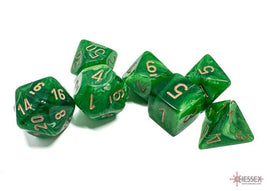 Chessex 27435 - Vortex Green/gold Polyhedral RPG Dice Set
