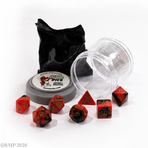 Pizza Dungeon Dice - Dual - Red & Black