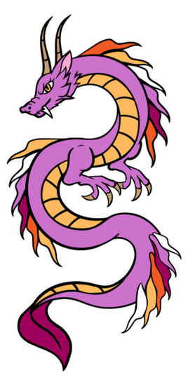 Foam Brain Games Enamel Pin - Pride Dragon: Lesbian