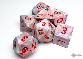 Chessex - 27539 - Festive Pop Art/red Polyhedral 7-Dice Set