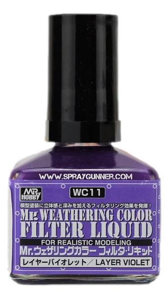 Mr. Hobby - Mr. Weathering Color - Filter Liquid Layer Violet (WC11)