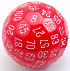 Foam Brain Games - D100 Red 45mm