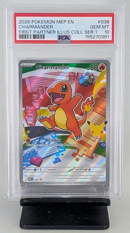 Graded Pokemon - Charmander FP Illus Coll #038 PSA 10 GEM MT
