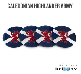 Infinity - Faction Command Tokens: Caledonian Highlander Army
