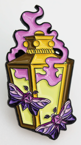 Foam Brain Games Enamel Pin - Moonlit Lantern: Pink