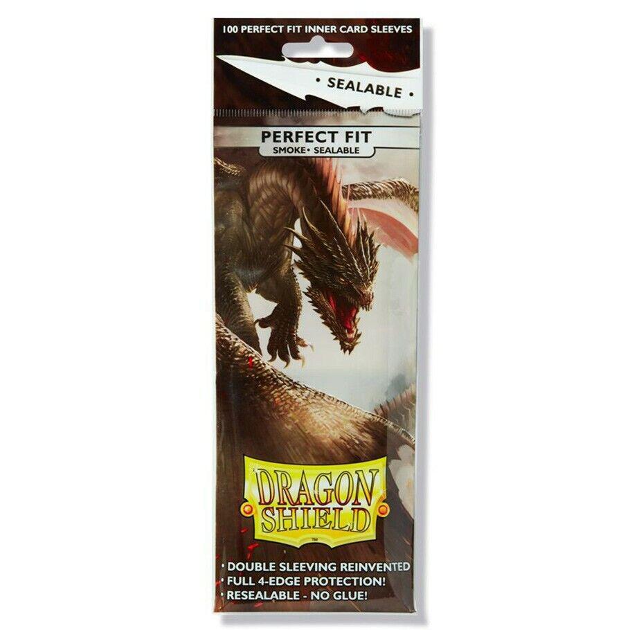 Dragon Shield - Inner Sleeves - Standard Perfect Fit Sealable Top Load 100ct - Smoke