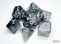 Chessex - 27578 - Borealis Light Smoke/silver Luminary Polyhedral 7-Dice Set