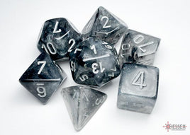 Chessex - 27578 - Borealis Light Smoke/silver Luminary Polyhedral 7-Dice Set