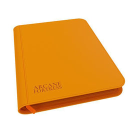 Arcane Fortress - 9-Pocket Zippered Sideloading Nano-Fiber Binder - Neon Orange 360 Capacity