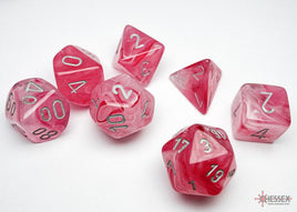 Chessex 27524 - Ghostly Glow Pink/silver Polyhedral RPG Dice Set