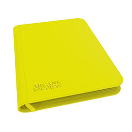 Arcane Fortress - 9-Pocket Zippered Sideloading Nano-Fiber Binder - Neon Yellow 360 Capacity