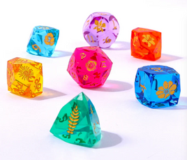 Hymgho - Captured Magic Luster Cut Resin RPG Dice Set - Bouquet of Dice