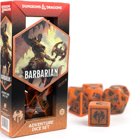 Sirius - Dice - D&D Barbarian Orange Adventure Dice Set
