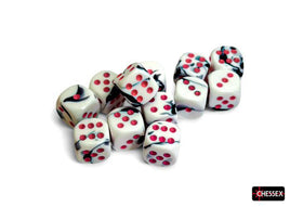 Chessex - 26669 - Gemini Black-White/pink 16mm d6 Dice Block (12 dice)