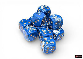 Chessex 24606 - Brush Wavebreak/gold 16mm d6 Dice Block (12 Count)