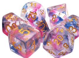 Old School Dice - Odyssey: Rose Red & Blue RPG Dice Set