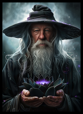 Realm Guard - Art Sleeves - Matte Black Lotus Wizard 100ct