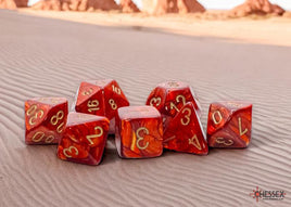 Chessex - Dice - 22414 - Scarab Scarlet & Gold Mega-hedral 7pc Set