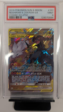 Graded Card - Pokemon - Reshiram & Zekrom GX #157 PSA 9 MINT
