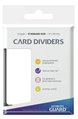 Ultimate Guard - Card Dividers - White STD Size 10ct